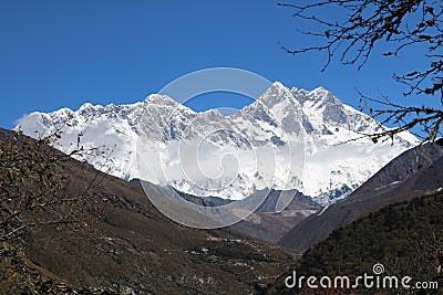 Mount Everest attracts many climbers, some of them highly experienced mountaineers. Stock Photo